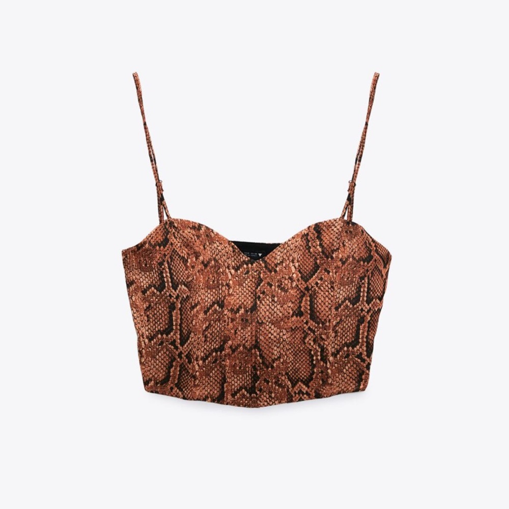 ZARA Snake Print Crop top